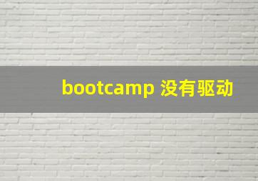 bootcamp 没有驱动